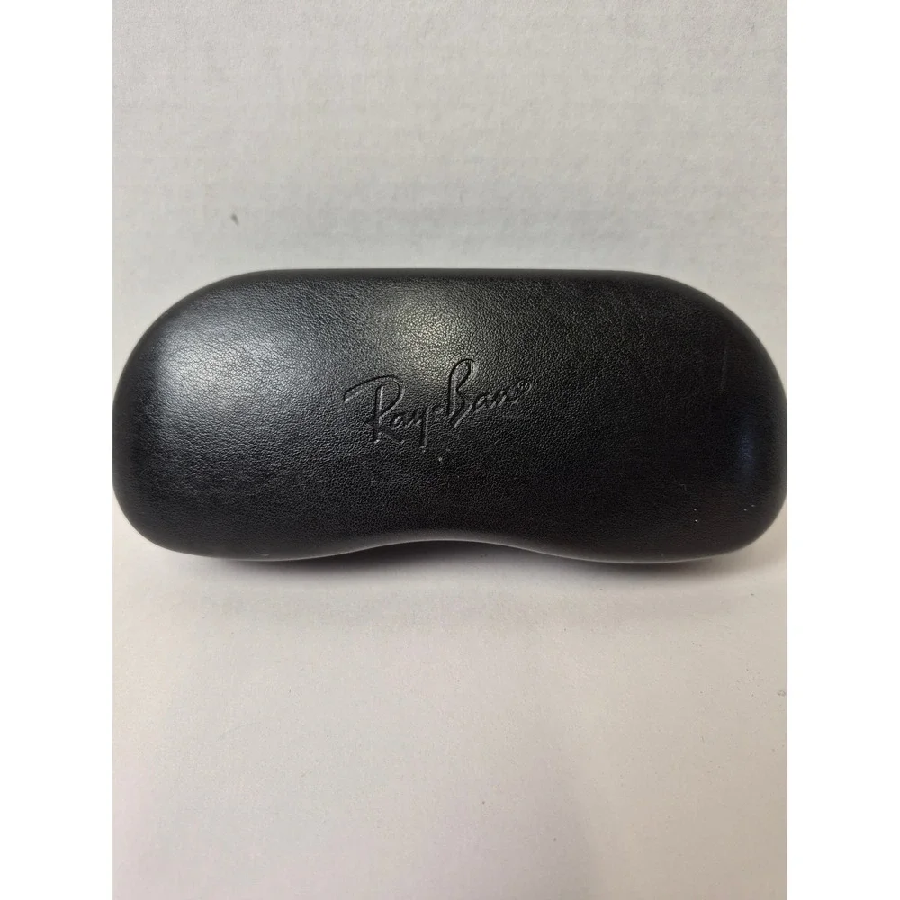Ray Ban Black Hard Clamshell Sunglasses Case with New Cleaning Cloth